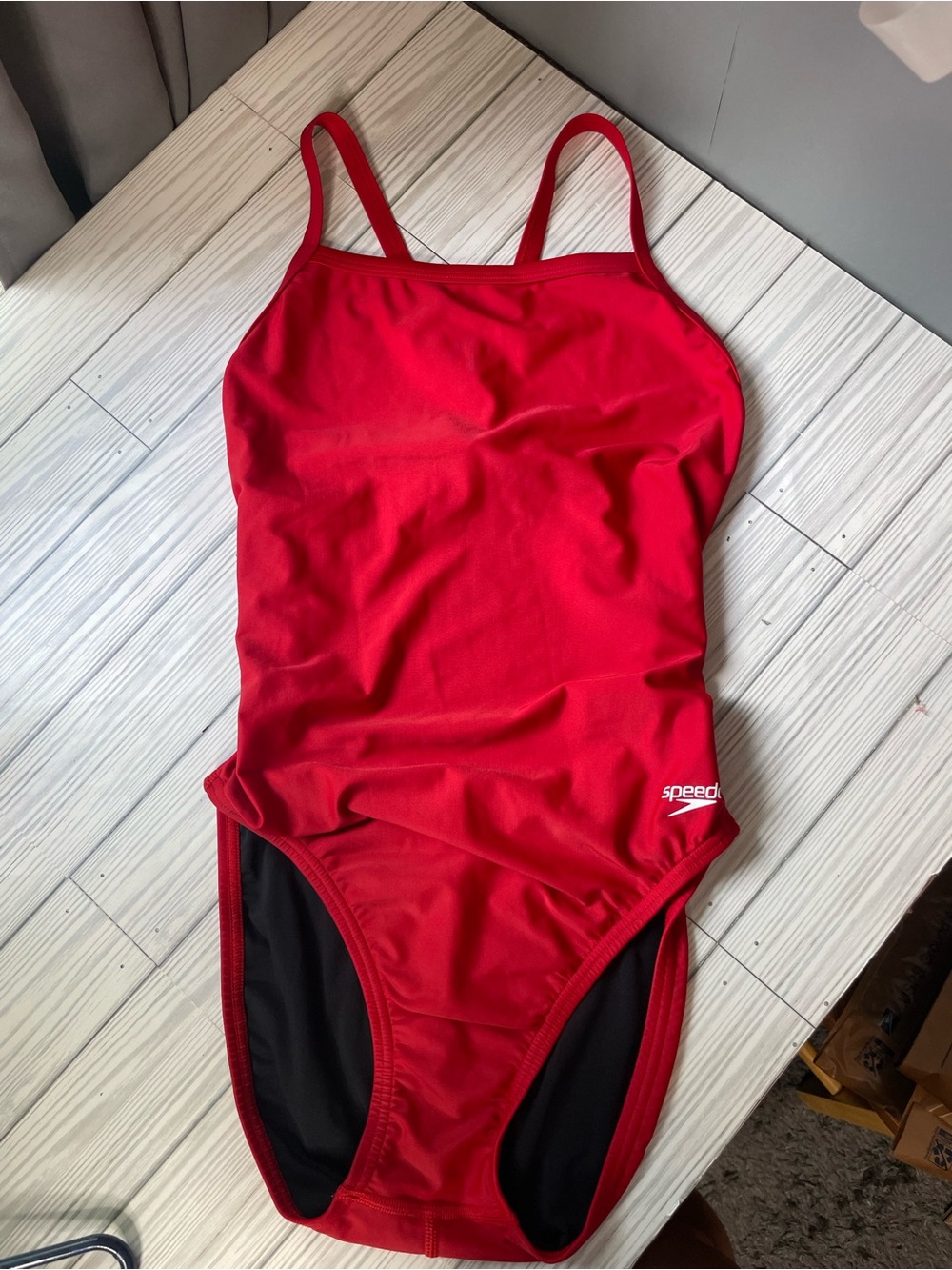 Speedo PowerFLEX Eco Swimsuit Red Size 10/36 womens